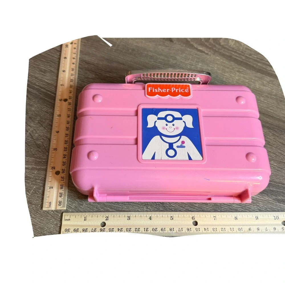 Fisher-Price Medical Doctor Kit Pink Case Stethoscope Toy Set 2006 L5196